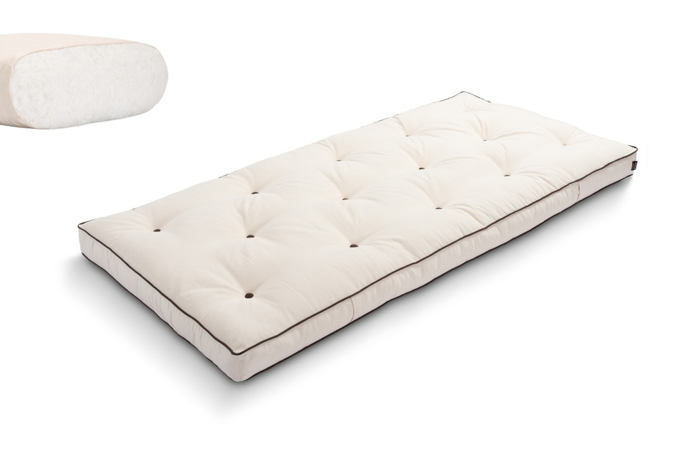 Matrace 90x200 přírodní - Futon Pascall Slim Natural Kedro Ecru