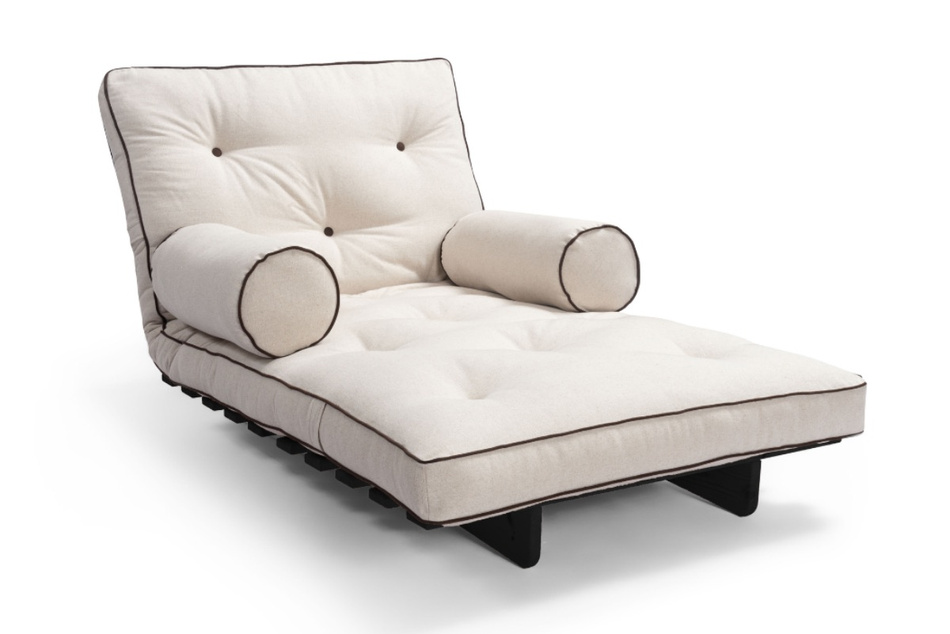 Rozkládací pohovka 90x200 - Slim Basic Kedro Black - Pascall Futon Povlečení