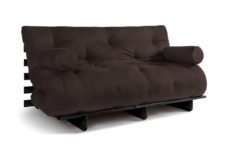 Rozkládací pohovka 160x200 - Slim Comfort Black - Pascall Futon Brown