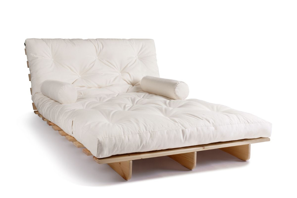 Rozkládací pohovka 140x200 - Slim Basic Classic - Pascall Futon Ecru