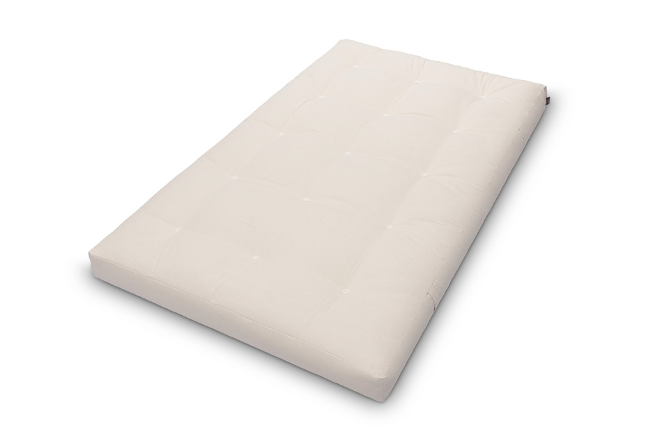 Matrace 120x200 přírodní s vlnou, latexem a 2x kokosem - Futon Pascall Comfort Wool Hard Ecru