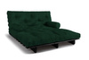 Rozkládací pohovka 160x200 - Slim Comfort Black - Pascall Futon Bottle Green