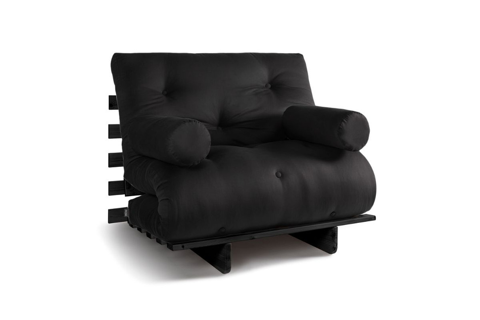 Rozkládací pohovka 90x200 - Slim Basic Black - Pascall Futon Black