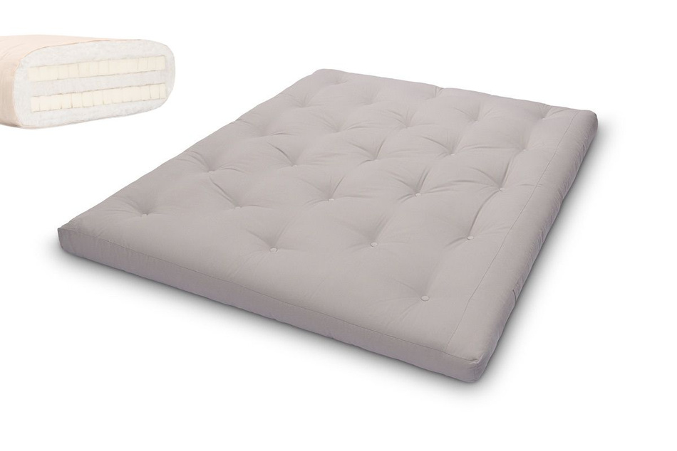 Matrace 160x200 přírodní s latexem - Futon Pascall Slim Duo Latex Grey