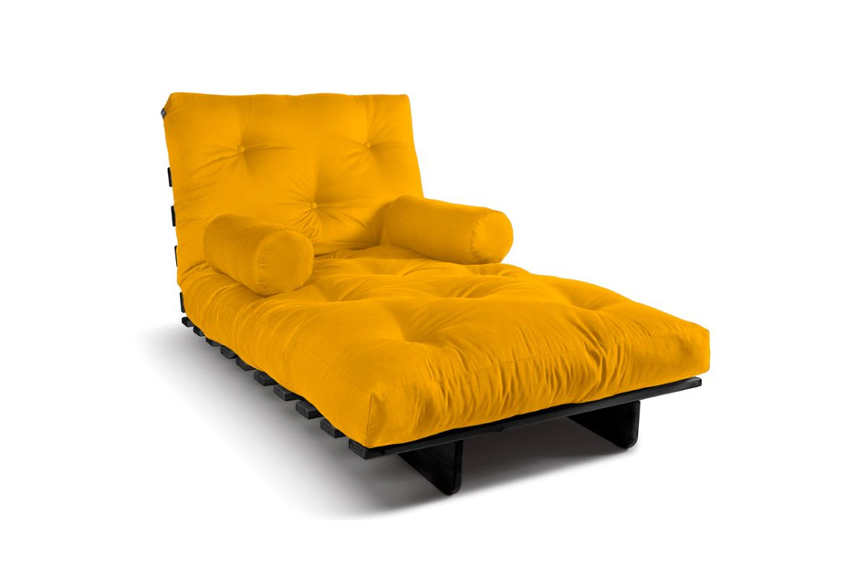 Rozkládací pohovka 90x200 - Slim Basic Black - Pascall Futon Honey