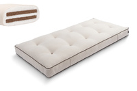 Matrace 90x200 přírodní s kokosem - Futon Pascall Medium Duo Coco Kedro Povlečení
