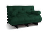 Rozkládací pohovka 140x200 - Slim Exclusive Black - Pascall Futon Bottle Green