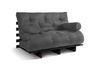 Rozkládací pohovka 120x200 - Slim Exclusive Black - Pascall Futon Grey