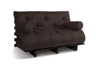 Rozkládací pohovka 140x200 - Slim Comfort Black - Pascall Futon Brown