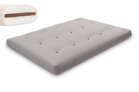 Futon Pascall Medium Coco - Matrace 140x200 šedá-přírodní s kokosem