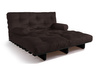 Rozkládací pohovka 140x200 - Slim Comfort Black - Pascall Futon Brown