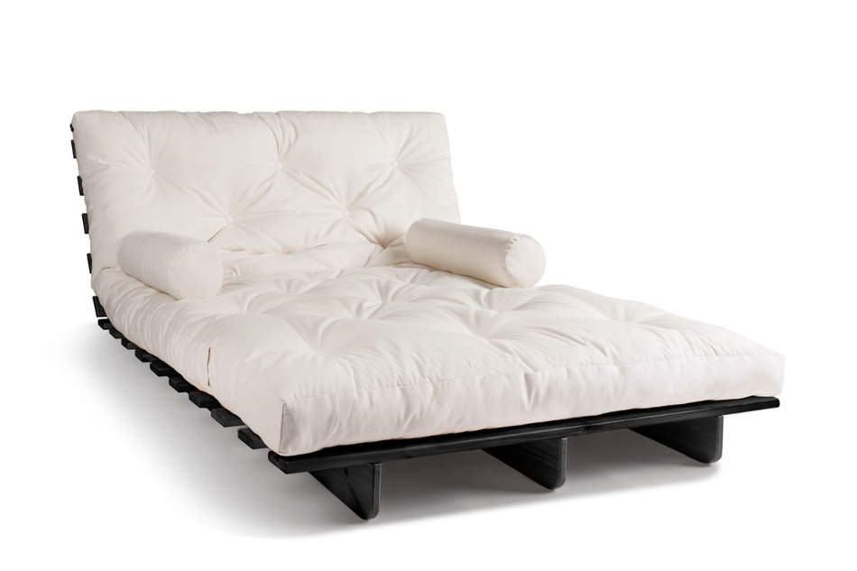 Rozkládací pohovka 140x200 - Slim Exclusive Black - Pascall Futon Ecru