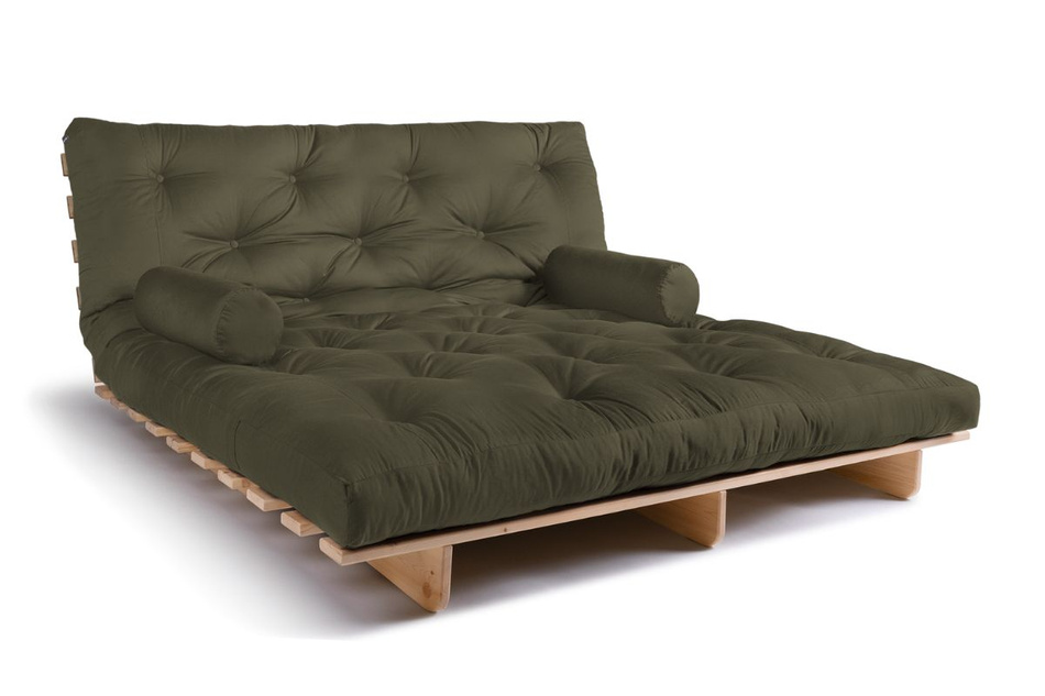 Rozkládací pohovka 180x200 - Slim Exclusive Classic - Pascall Futon Khaki