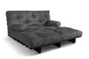 Rozkládací pohovka 140x200 - Slim Basic Black - Pascall Futon Grey