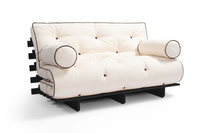 Rozkládací pohovka 140x200 - Slim Basic Kedro Black - Pascall Futon Ecru