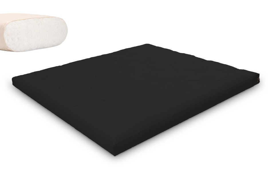 Matrace 180x200 přírodní - Futon Pascall Slim Natural Černá