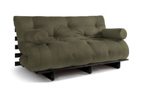 Rozkládací pohovka 160x200 - Slim Comfort Black - Pascall Futon Khaki