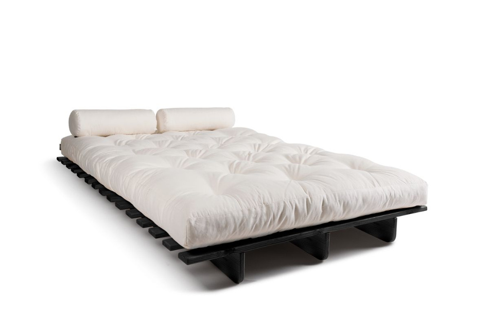 Rozkládací pohovka 120x200 - Slim Basic Black - Pascall Futon Ecru