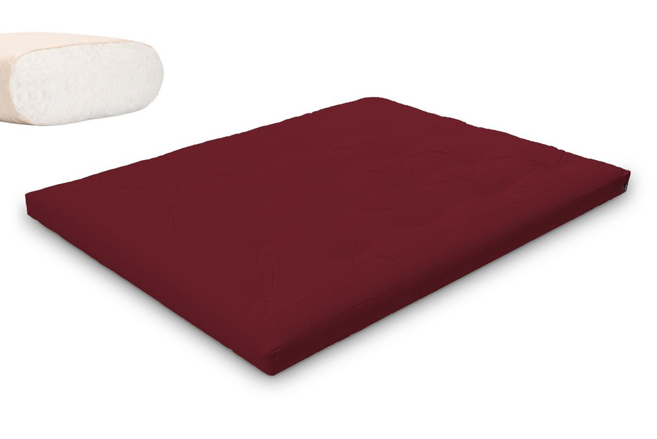Matrace 160x200 přírodní - Futon Pascall Slim Natural Maroon
