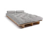 Rozkládací pohovka 120x200 - Slim Comfort Classic - Pascall Futon Popel holubice
