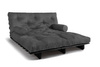 Rozkládací pohovka 160x200 - Slim Basic Black - Pascall Futon Grey