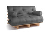 Rozkládací pohovka 140x200 - Slim Exclusive Classic - Pascall Futon Grey