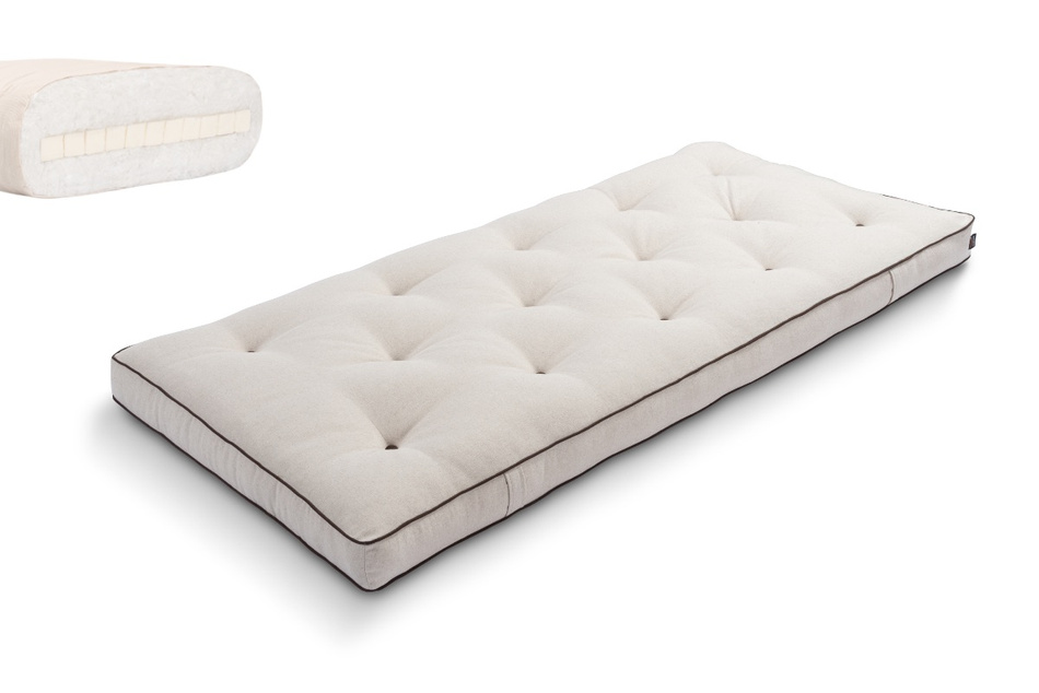 Matrace 90x200 přírodní s latexem - Futon Pascall Slim Latex Kedro Povlečení