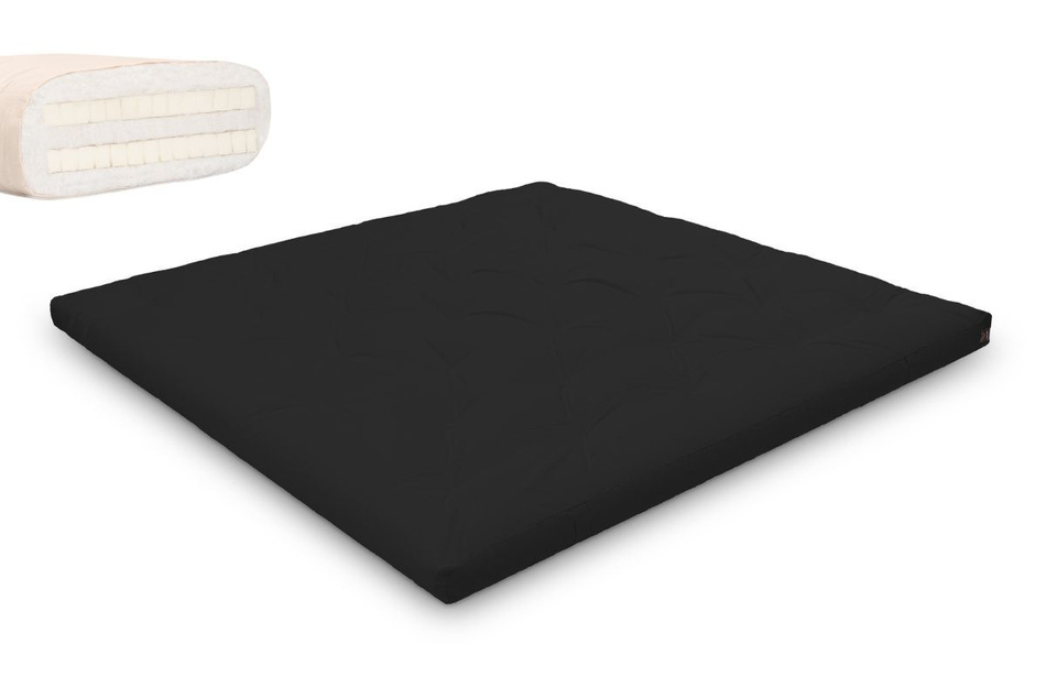 Matrace 200x200 přírodní s latexem - Futon Pascall Slim Duo Latex Black