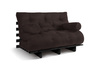 Rozkládací pohovka 120x200 - Slim Comfort Black - Pascall Futon Hnědá barva