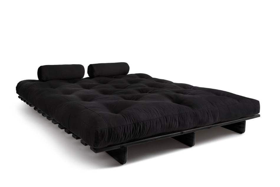 Rozkládací pohovka 160x200 - Slim Basic Black - Pascall Futon Black