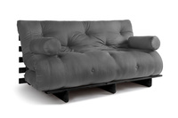 Rozkládací pohovka 160x200 - Slim Basic Black - Pascall Futon Grey