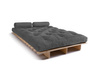 Rozkládací pohovka 120x200 - Slim Comfort Classic - Pascall Futon Grey
