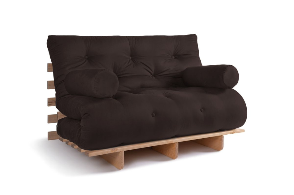 Rozkládací pohovka 120x200 - Slim Exclusive Classic - Pascall Futon Hnědá barva