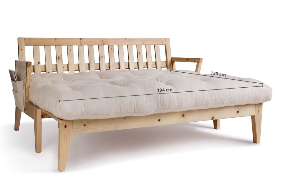 Rozkládací pohovka 200 cm - Sakura - Pascall Futon Len