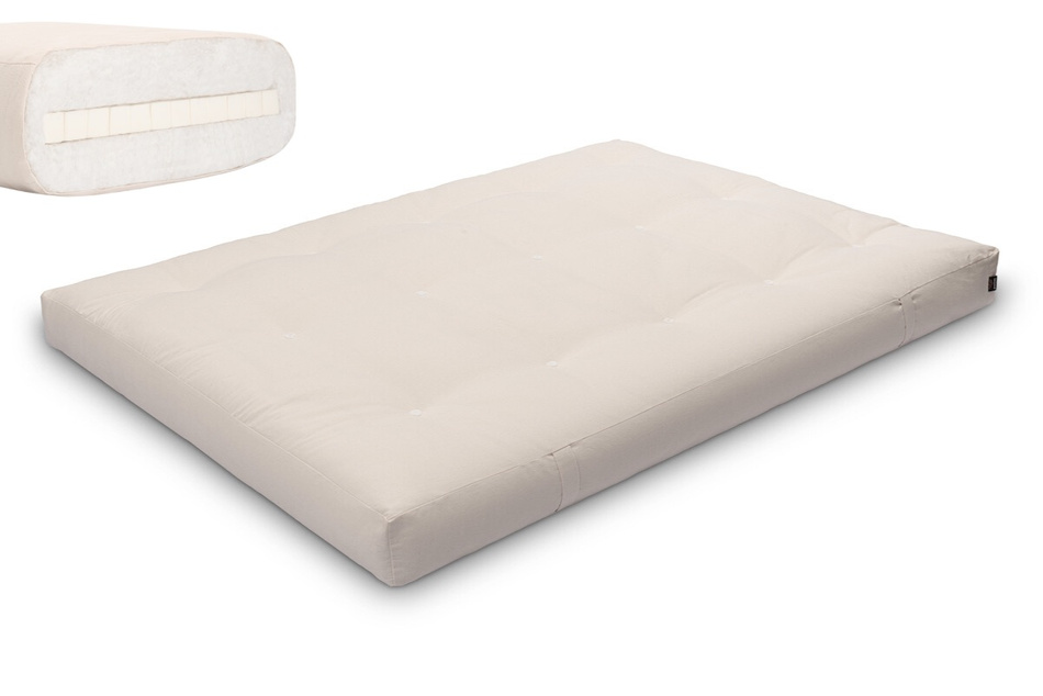 Matrace 140x200 přírodní s latexem - Futon Pascall Medium Latex Ecru