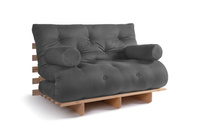 Rozkládací pohovka 120x200 - Slim Comfort Classic - Pascall Futon Grey
