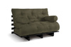 Rozkládací pohovka 120x200 - Slim Basic Black - Pascall Futon Khaki