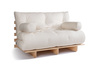 Rozkládací pohovka 140x200 - Slim Basic Classic - Pascall Futon Ecru