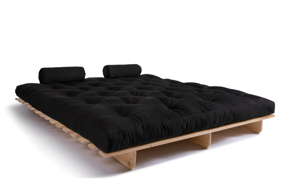 Rozkládací pohovka 180x200 - Slim Basic Classic - Pascall Futon Černá barva