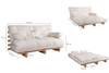 Rozkládací pohovka 160x200 - Slim Basic Black - Pascall Futon Grey
