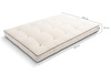 Matrace 140x200 přírodní s vlnou, kokosem a 2x latexem - Futon Pascall Comfort Wool Kedro Ecru