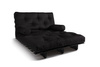 Rozkládací pohovka 120x200 - Slim Basic Black - Pascall Futon Černá barva