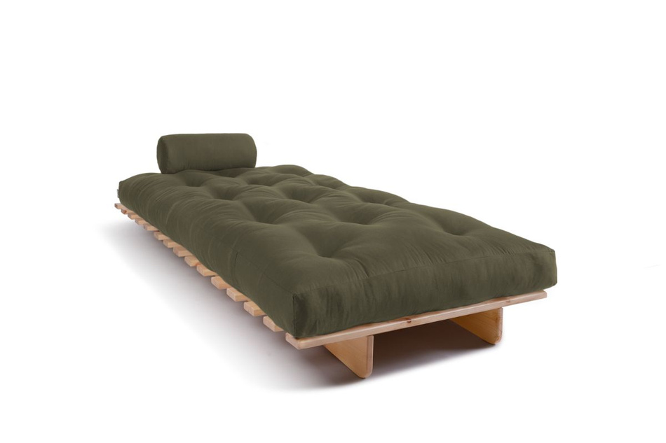 Rozkládací pohovka 90x200 - Slim Comfort Classic - Pascall Futon Khaki