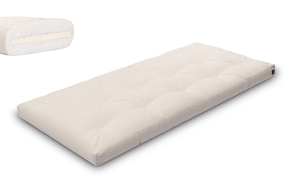 Matrace 90x200 přírodní s latexem - Futon Pascall Slim Latex Ecru