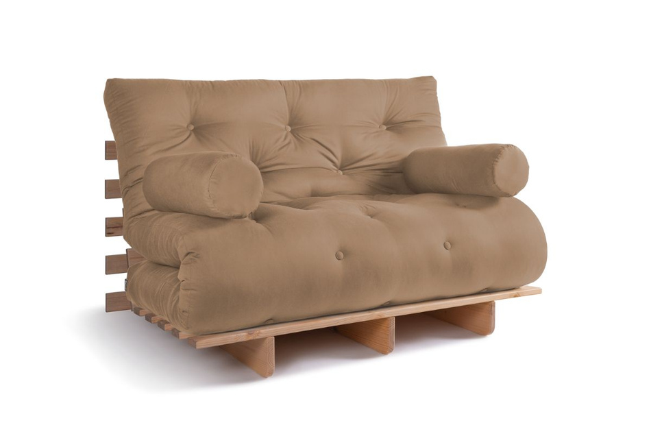 Rozkládací pohovka 120x200 - Slim Basic Classic - Pascall Futon Béžová barva