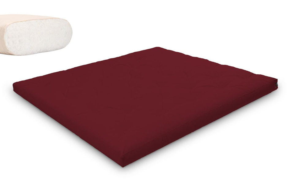 Matrace 180x200 přírodní - Futon Pascall Slim Natural Maroon