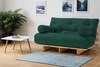 Rozkládací pohovka 180x200 - Slim Basic Black - Pascall Futon Černá barva