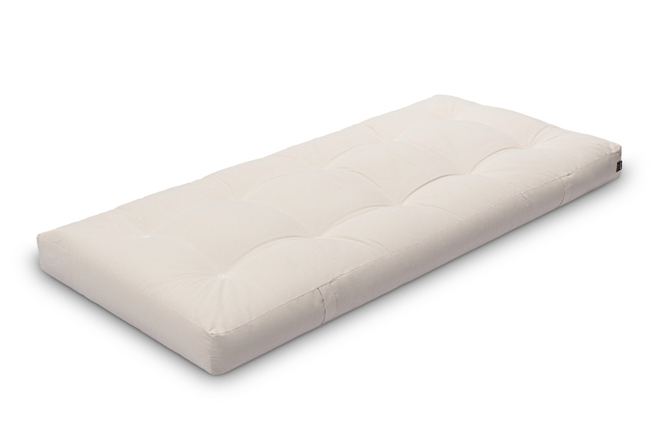 Matrace 90x200 přírodní s vlnou, kokosem a 2x latexem - Futon Pascall Comfort Wool Ecru