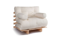 Rozkládací pohovka 90x200 - Slim Exclusive Classic - Pascall Futon Ecru