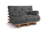 Rozkládací pohovka 120x200 - Slim Basic Classic - Pascall Futon Grey